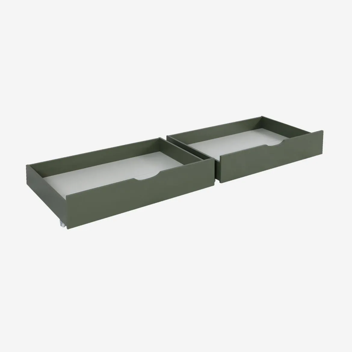 Cassettone letto per bambini Roya in legno di pino, set da 2