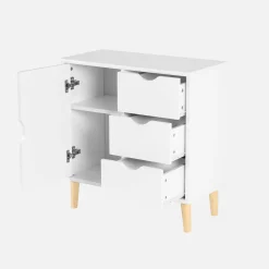 Cassettone per bambini, 1 anta e 3 cassetti