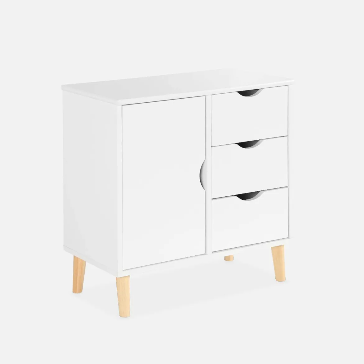 Cassettone per bambini, 1 anta e 3 cassetti