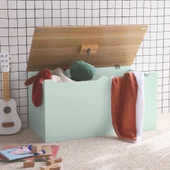 Cassettone per giochi effetto legno bianco