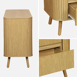 Comò decorazione striato 6 cassetti