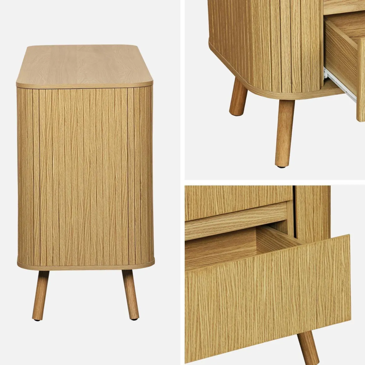 Comò decorazione striato 6 cassetti