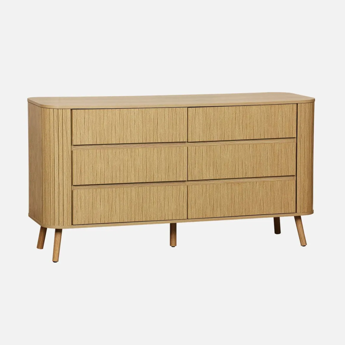 Comò decorazione striato 6 cassetti