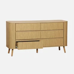 Comò decorazione striato 6 cassetti