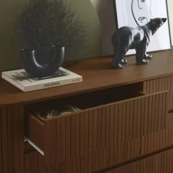 Comò decorazione striato 6 cassetti