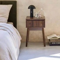 Comodino decorazione legno 1 cassetto