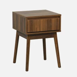 Comodino decorazione legno 1 cassetto