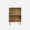 Comodino effetto legno, 2 nicchie