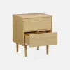 Comodino effetto legno naturale
