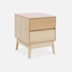 Comodino con 2 cassetti