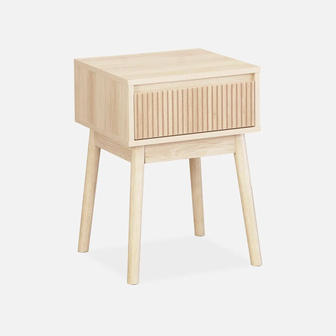 Comodino decorazione legno 1 cassetto