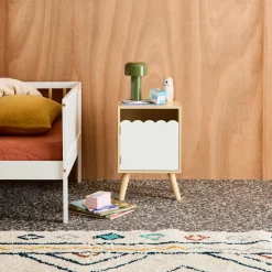 Comodino per bambini decorazione legno 1 anta