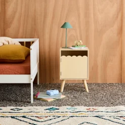 Comodino per bambini decorazione legno 1 anta