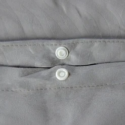 Completo letto in poliestere reversibile stampato zebrato 2 posti grigio