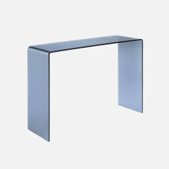 Console rettangolare in cristallo temperato, 110cm