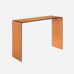 Console rettangolare in cristallo temperato, 110cm
