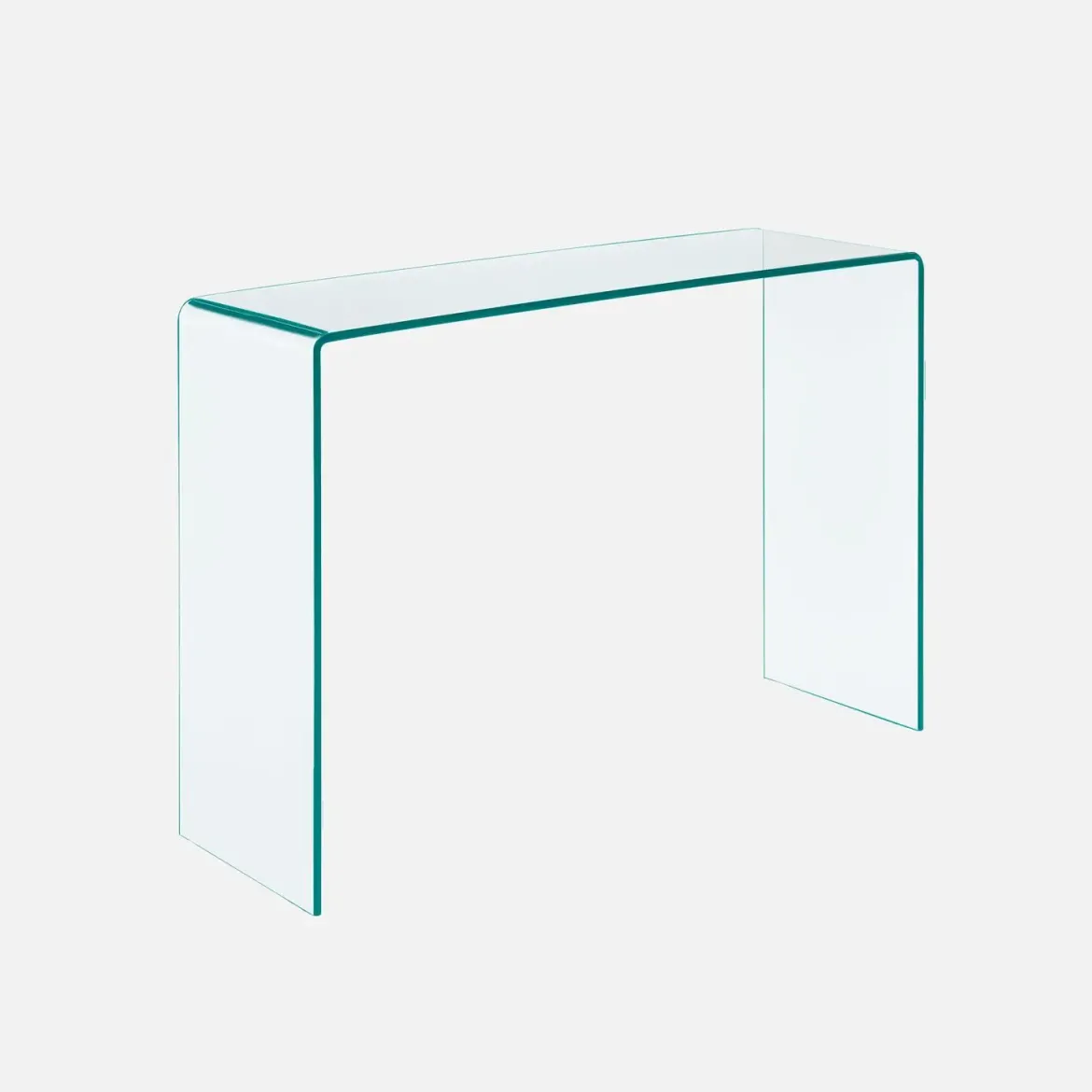 Console rettangolare in cristallo temperato, 110cm
