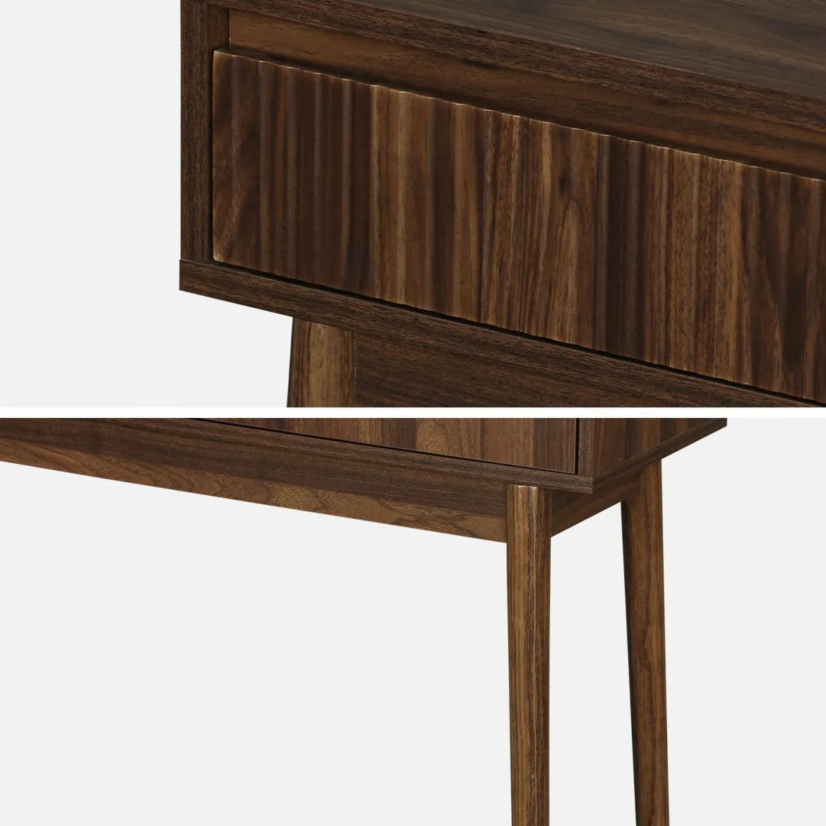 Consolle effetto legno 2 cassetti, 100cm
