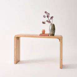 Consolle esotica in legno di acacia 120cm