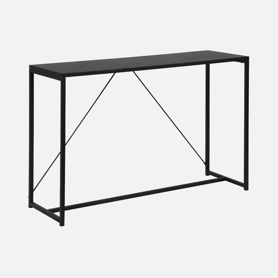 Consolle in metallo con barra di rinforzo, 120cm