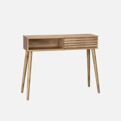 Consolle con 2 cassetti effetto legno naturale, 100cm