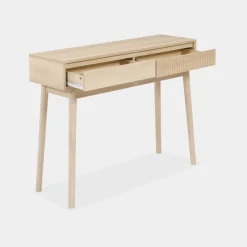 Consolle effetto legno 2 cassetti, 100cm