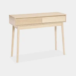 Consolle effetto legno 2 cassetti, 100cm