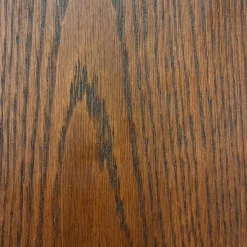 Consolle ovale in legno di hevea impiallacciato rovere