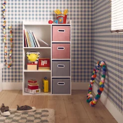 Contenitore per bambini con 4 cestini in velluto