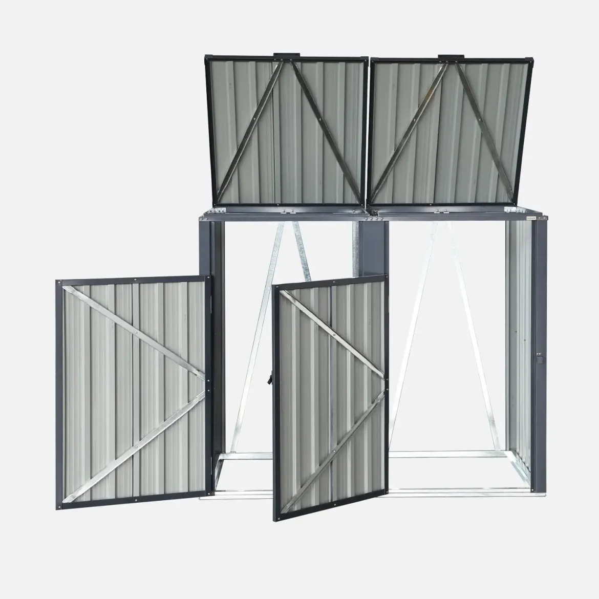 Copribidoni in acciaio zincato grigio