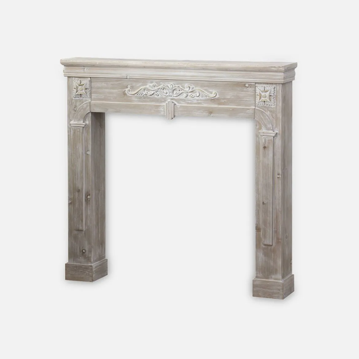 Cornice per caminetto effetto legno