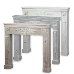 Cornice per caminetto effetto legno