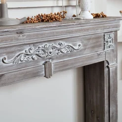 Cornice per caminetto effetto legno