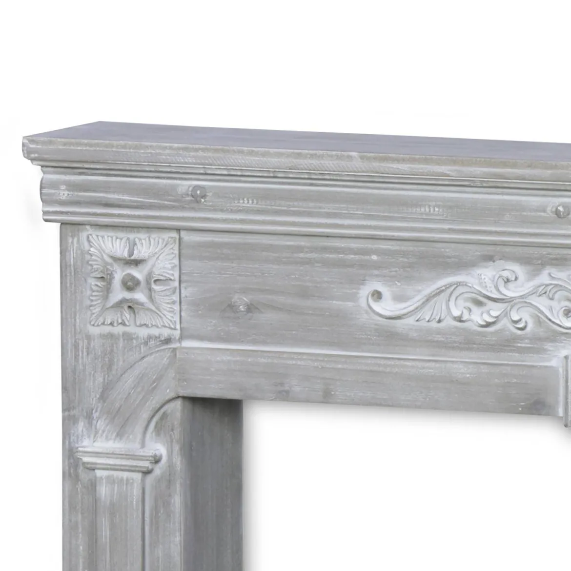 Cornice per caminetto effetto legno