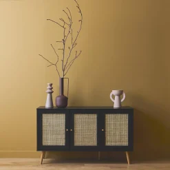 Credenza 3 ante in cannage, 120 cm
