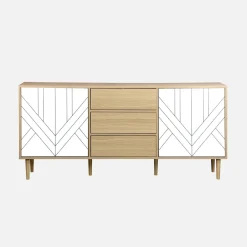 Credenza a 2 ante effetto legno, 160cm
