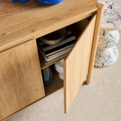 Credenza decorazione legno 2 ante 80cm