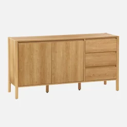 Credenza decorazione legno 2 ante 3 cassetti 150cm