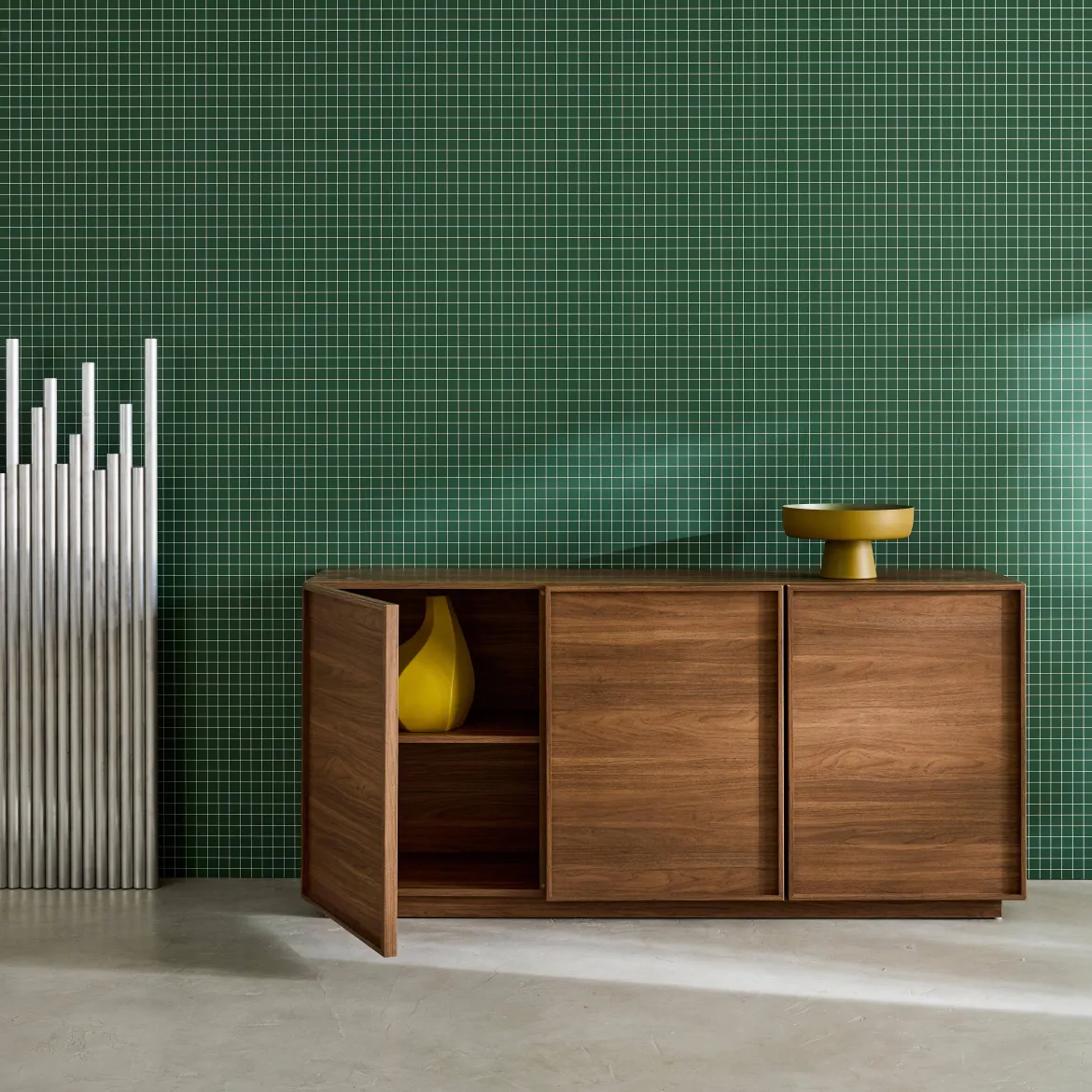 Credenza effetto legno 3 ante, 160cm