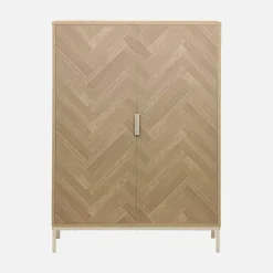 Credenza effetto legno a 2 ante, 80cm
