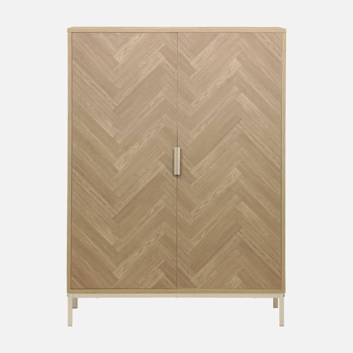Credenza effetto legno a 2 ante, 80cm
