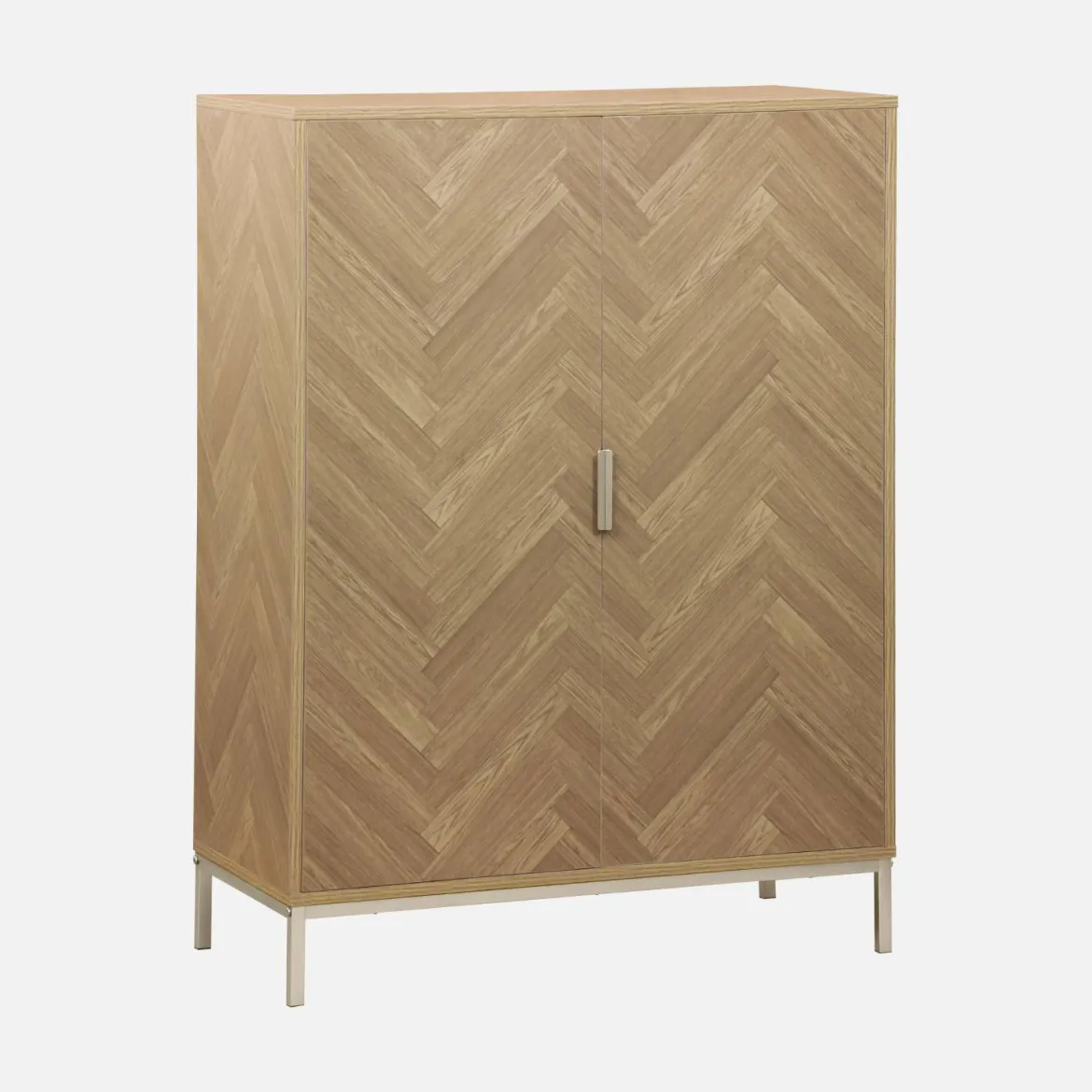 Credenza effetto legno a 2 ante, 80cm