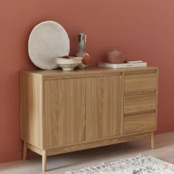 Credenza effetto legno a 2 ante, 120cm