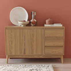 Credenza effetto legno a 2 ante, 120cm