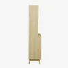 Credenza effetto legno a 4 ante e 3 cassetti, 110cm