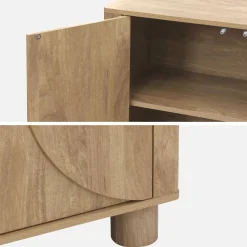 Credenza effetto legno di mango 4 ante, 155cm