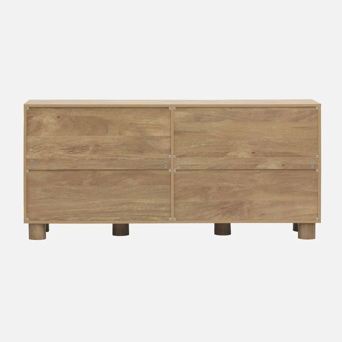 Credenza effetto legno di mango 4 ante, 155cm