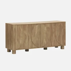 Credenza effetto legno di mango 4 ante, 155cm