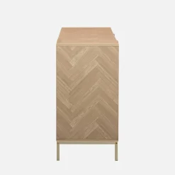 Credenza effetto spina di pesce a 2 ante, 160cm