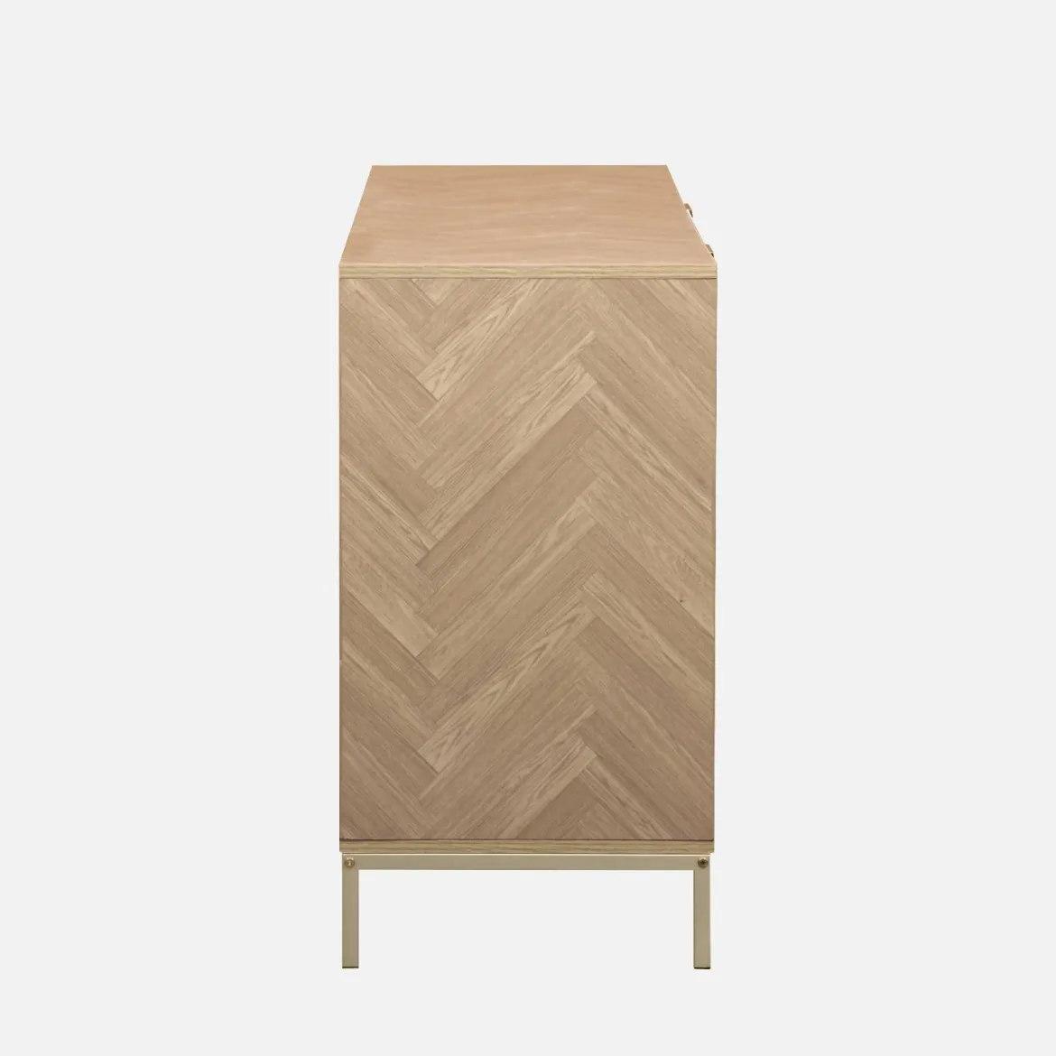 Credenza effetto spina di pesce a 2 ante, 160cm